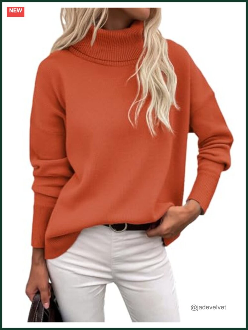 Women's Chunky Knit Turtleneck Pullover Sweater Soft Fuzzy
